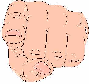 Diese Hand zeigt auf Dich