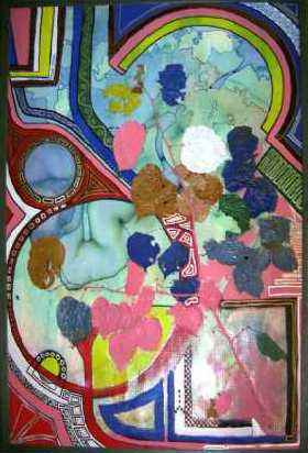 Bild Jens Traub: Collage mit Naturstoffen